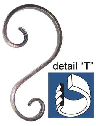 Scroll "S" 230x120/60, 12x6mm