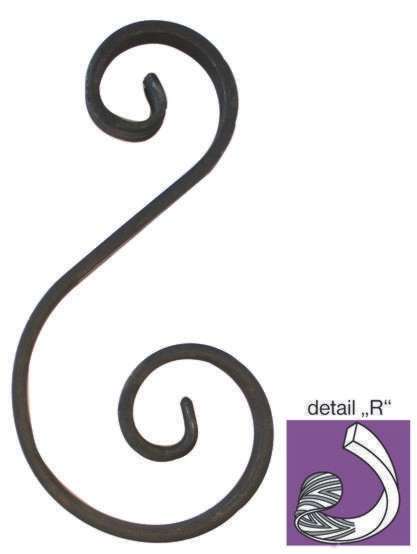 Scroll "S" 200x85/45, 12x6mm