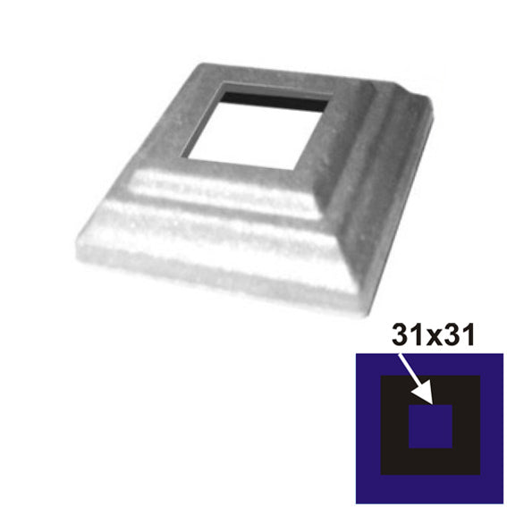 Rosette 60x60, h17, t4mm