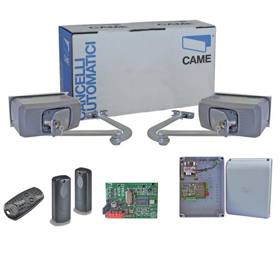 CAME articulated drive for double-leaf gate, set with photocells