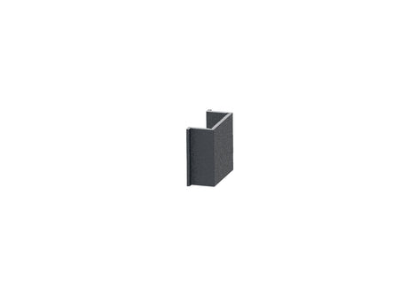 Schmale Distanz-Abdeckleiste für Pfostenprofile und U-Adapter des Zaunsystems, 20 x 08–20 mm – Anthrazit RAL 7016