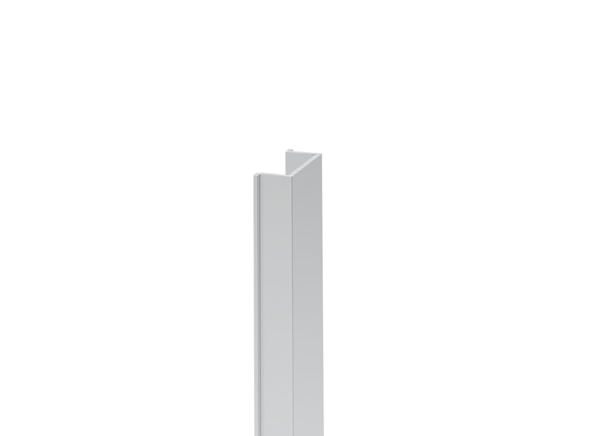 Schmale Abdeckleiste für Pfostenprofile und für U-Adapter des Zaunsystems, 20 x 08 – 1,85 m – Natural