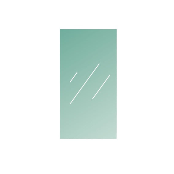 Clear, laminated tempered glass