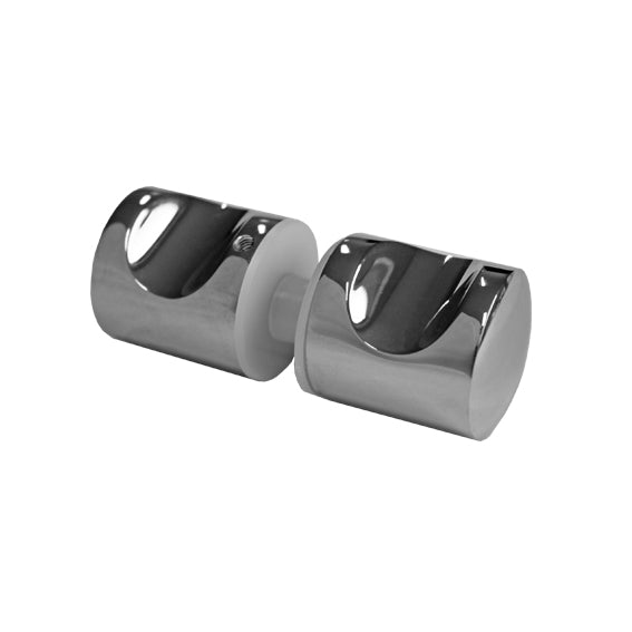 Brushed back-to-back knob AISI 304, Polish, D32mm