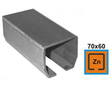 Guiding track Zn, 70x60x3,5mm, L3m