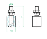Plastic wheel Zn, D30mm, white