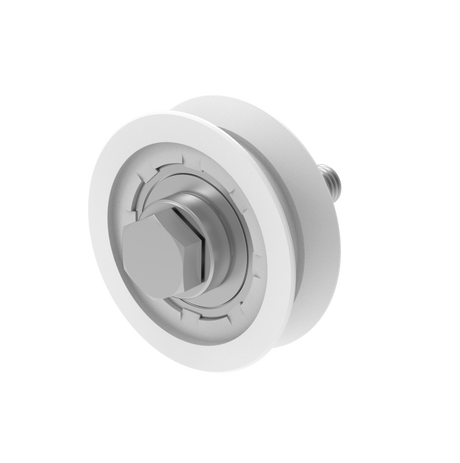 Wheel for sliding gates with V groove INOX / NYLON, D80mm
