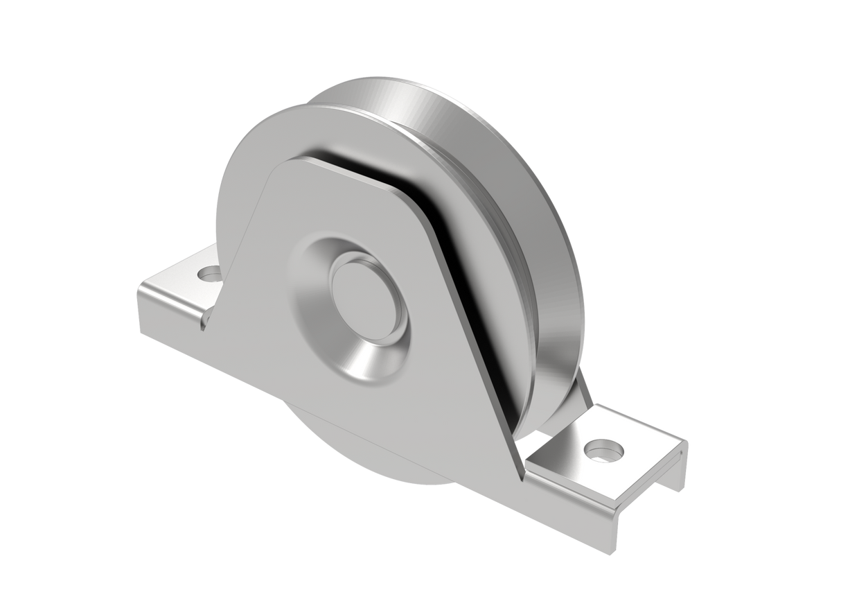 Wheel for sliding gates with V groove INOX, D80mm
