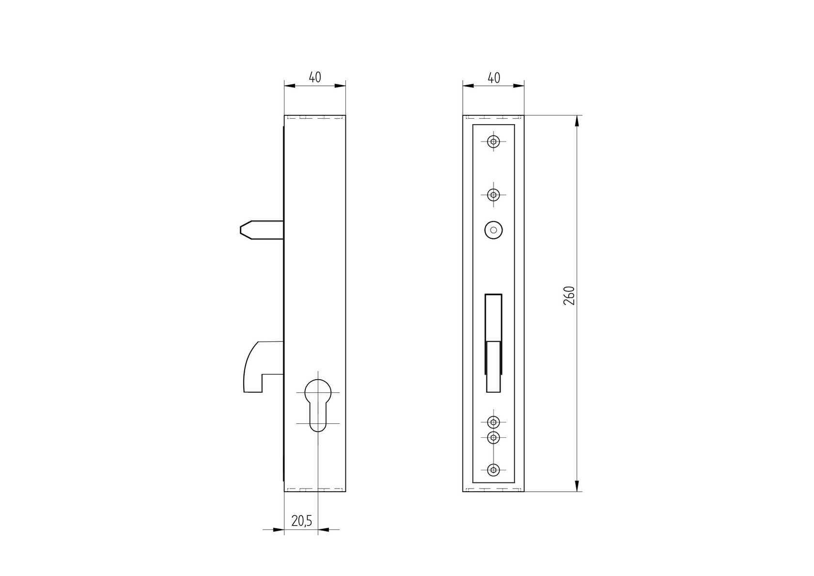 Sliding gate lock box, 40x40