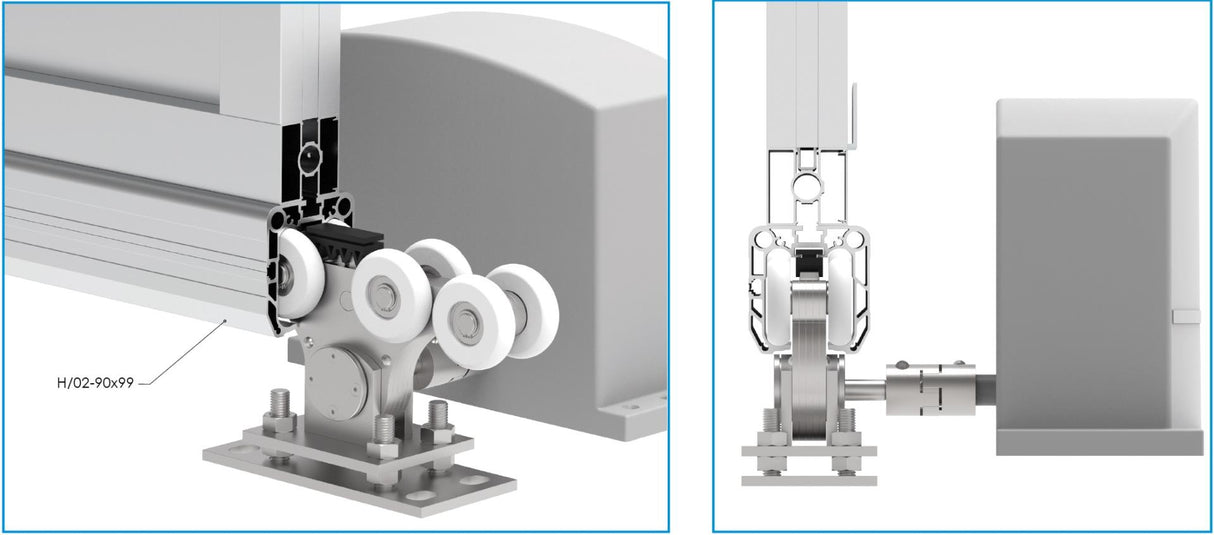 Guiding bottom profile AL, 90x99mm, L3m