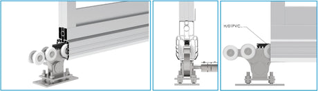 Sliding gate set up to 4m, profile AL 90x99mm