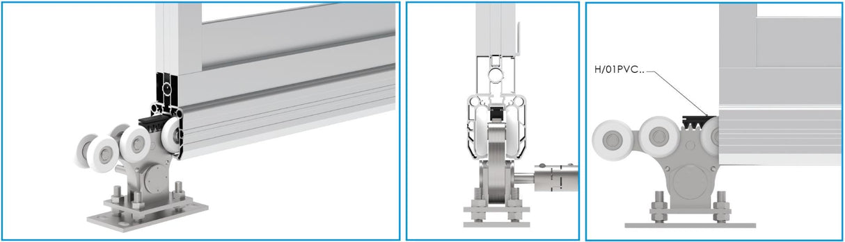 Guiding bottom profile AL, 90x99mm, L3m