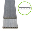 Planche de sol WPC 138x23x2900mm, Gris/Gris clair