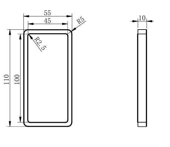 Pull handle - self-adhesive handle al
