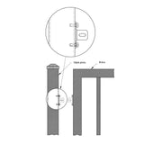 Vertical fence panel bracket, stainless steel