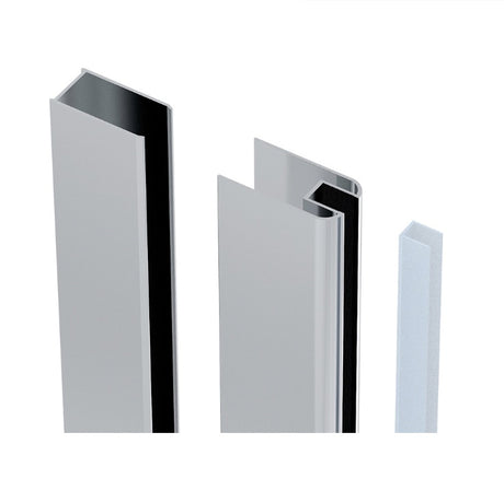 Aluminium U profile aqua stop