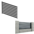 Aluminiumzäune mit Lücken
