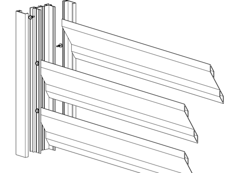 Aluminum adapter 64x38-6000mm for blinds up to 46mm