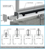 Guiding bottom profile AL, 90x95mm, L6m, RAL7016