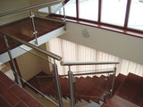 Stainless steel pole for stairs, left AISI304, D42