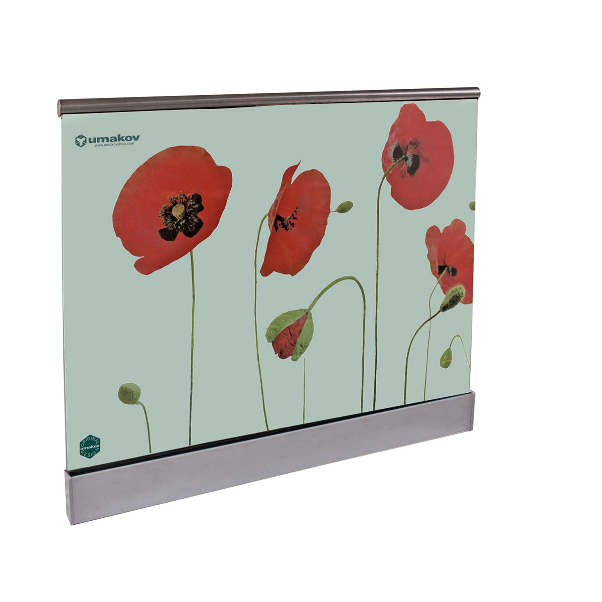 Glass railing, aluminium profile, 2500x1000mm