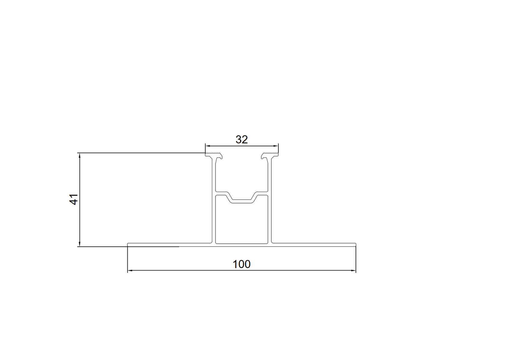 Mounting rail R41-2-2500mm