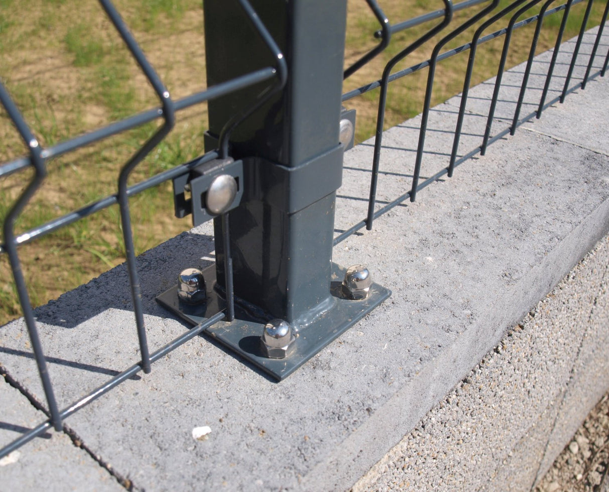 Post 60x40mm with ZnPVC base 1400mm anthracite