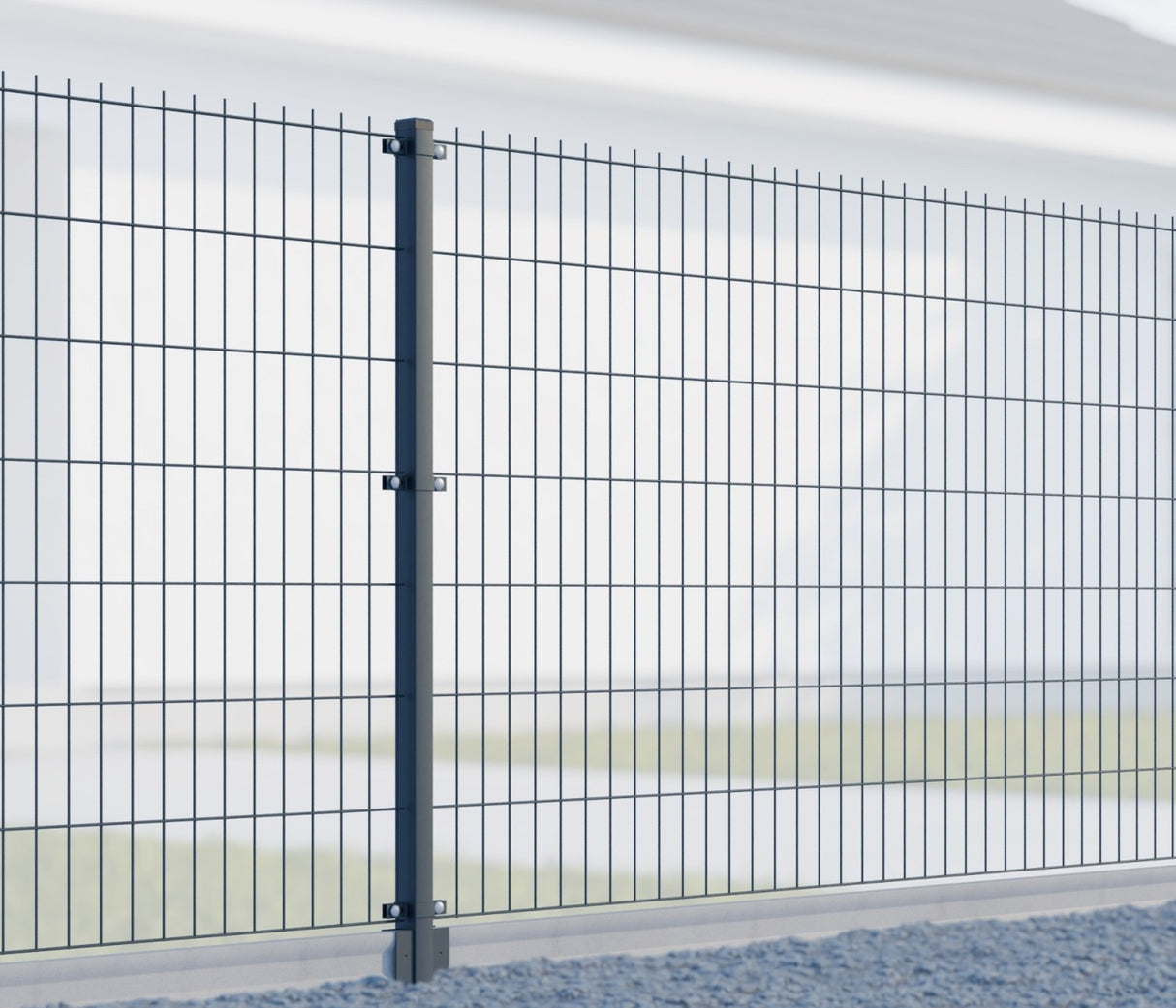 Post 60x40mm ZnPVC 2200mm anthracite