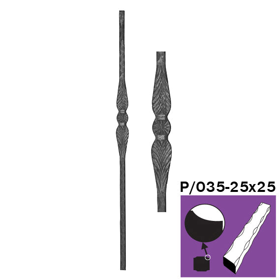 Forged rod h1200, b58mm, P/035-25x25