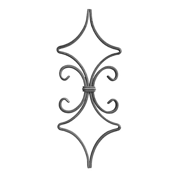 Decorated rod h420, b165, 12x6mm