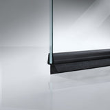 Floor "h" seal strip for glass door black