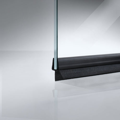 Floor "h" seal strip for glass door black