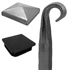 Stangenmaterial und Abdeckkappen