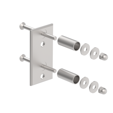 Rectangular side anchoring AISI304, 120x60x51/40x4