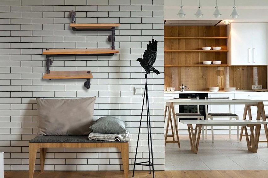 Wall shelf SNAKE bright 009