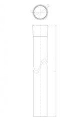 Palo zincato D38mm con tappo in PVC, 1500mm - Verde RAL 6005