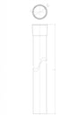 Column ZnPVC RAL 7016 D48mm, 2200x1,5mm