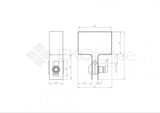 End cap for post ZnPVC 60x40mm anthracite