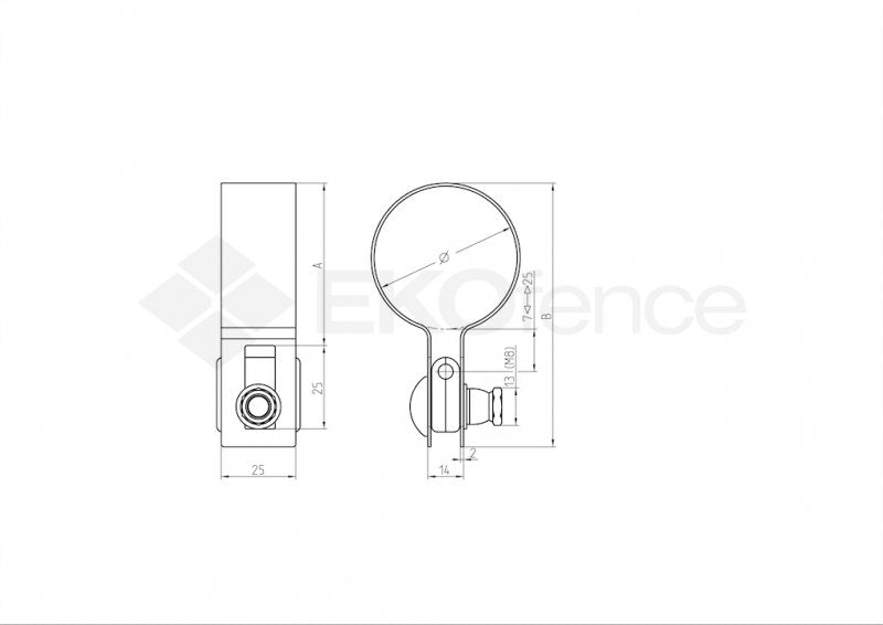 End cap for post ZnPVC D48mm anthracite