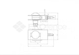 Clamp for welded panel "U" ZnPVC black M