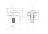 Connector of panels for infinite assembly ZnPVC anthracite