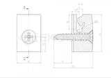 Clamp for wire with screw PE green 10pcs