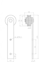 sliding barn door hardware- "Ksolo"