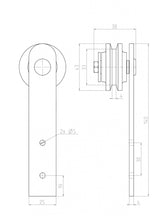 sliding barn door hardware - mini - "Hegon"